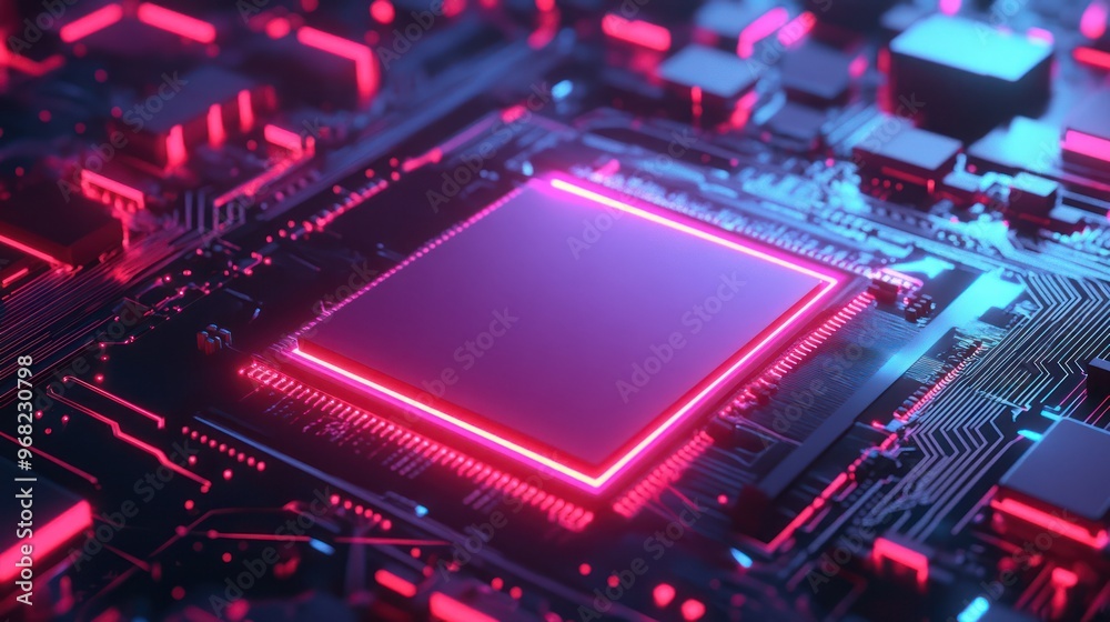 Neon Glow Circuit Board Neon Glow Circuit Board