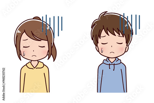 私服の子供のイラスト