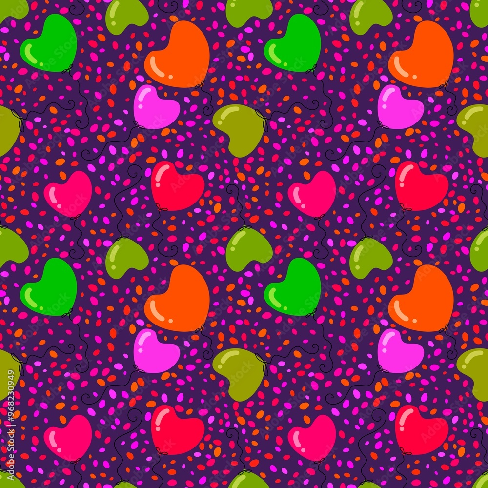 Birthday seamless pattern for wrapping paper and fabrics and linens Birthday seamless pattern for wrapping paper and fabrics and linens