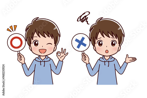 私服の子供のイラスト