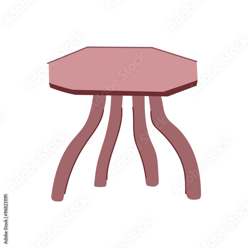 waterproof plastic table cartoon. resistant easy, clean foldable, stackable indoor waterproof plastic table sign. isolated symbol vector illustration
