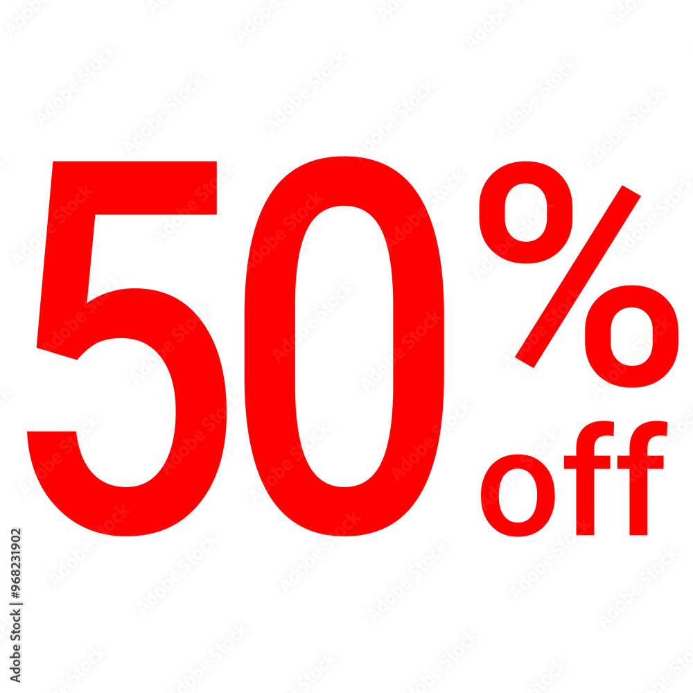 Banner, sign - 50 percent off, 50% off. Advertising for a sale. On a transparent background. Banner, sign - 50 percent off, 50% off. Advertising for a sale. On a transparent background.