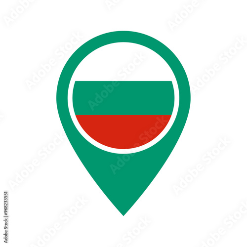 Bulgaria flag location icon Free Download Bulgaria flag location icon - GFXLoad