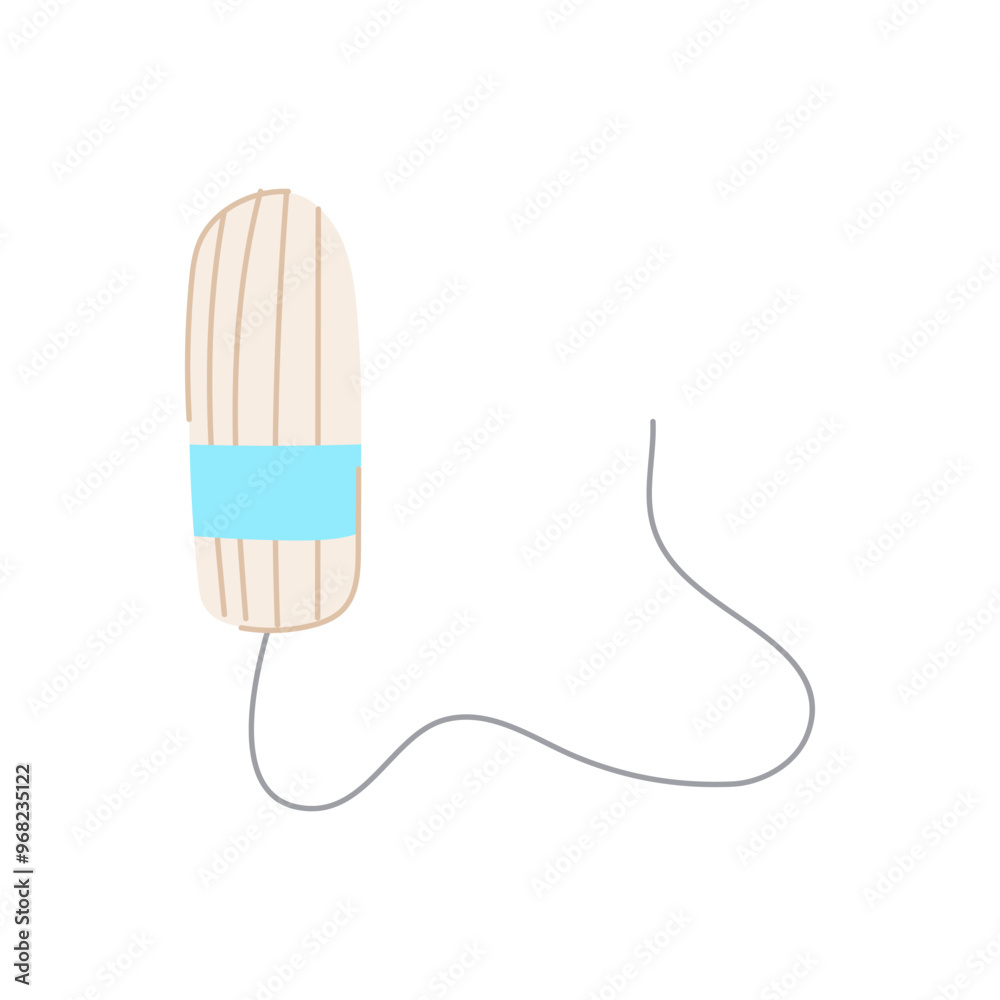 period tampon cartoon. hygiene absorbency, comfort protection, organic cotton period tampon sign. isolated symbol vector illustration period tampon cartoon. hygiene absorbency, comfort protection, organic cotton period tampon sign. isolated symbol vector illustration