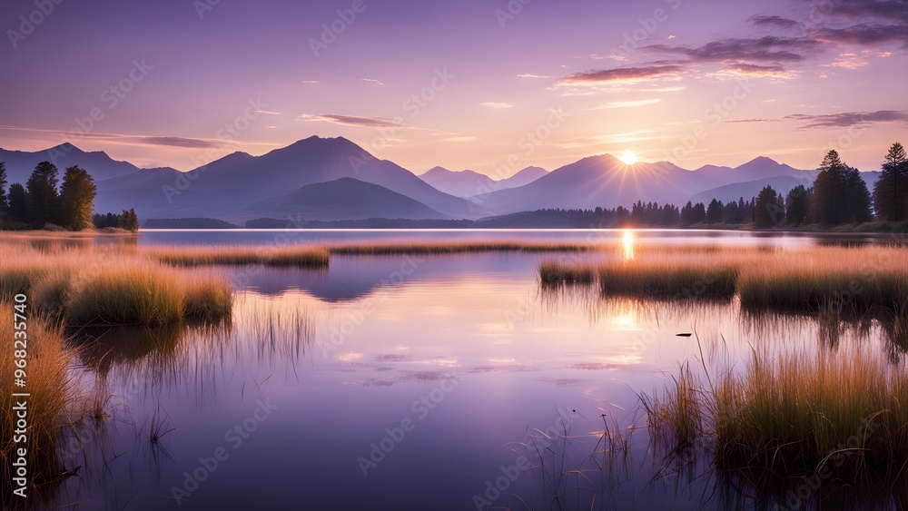 A beautiful lake with mountains in the background A beautiful lake with mountains in the background