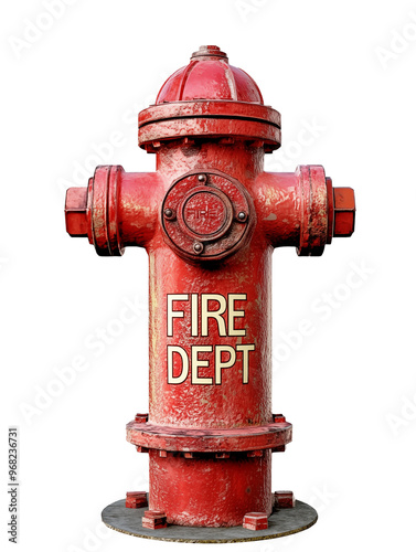 red fire hydrant isolated