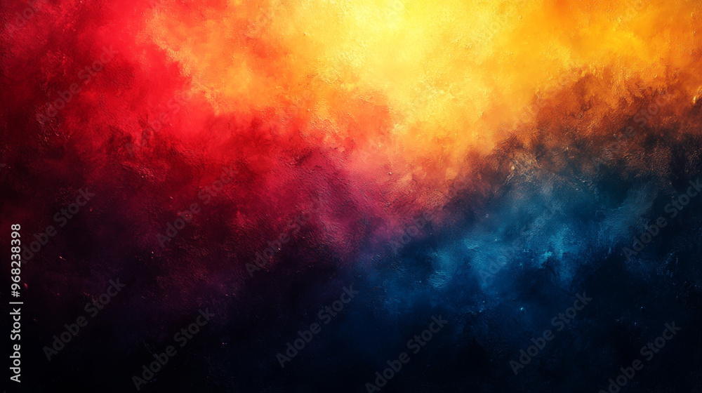 Naklejka premium Abstract Grainy Color Gradient Background with Blurry Blue Tones