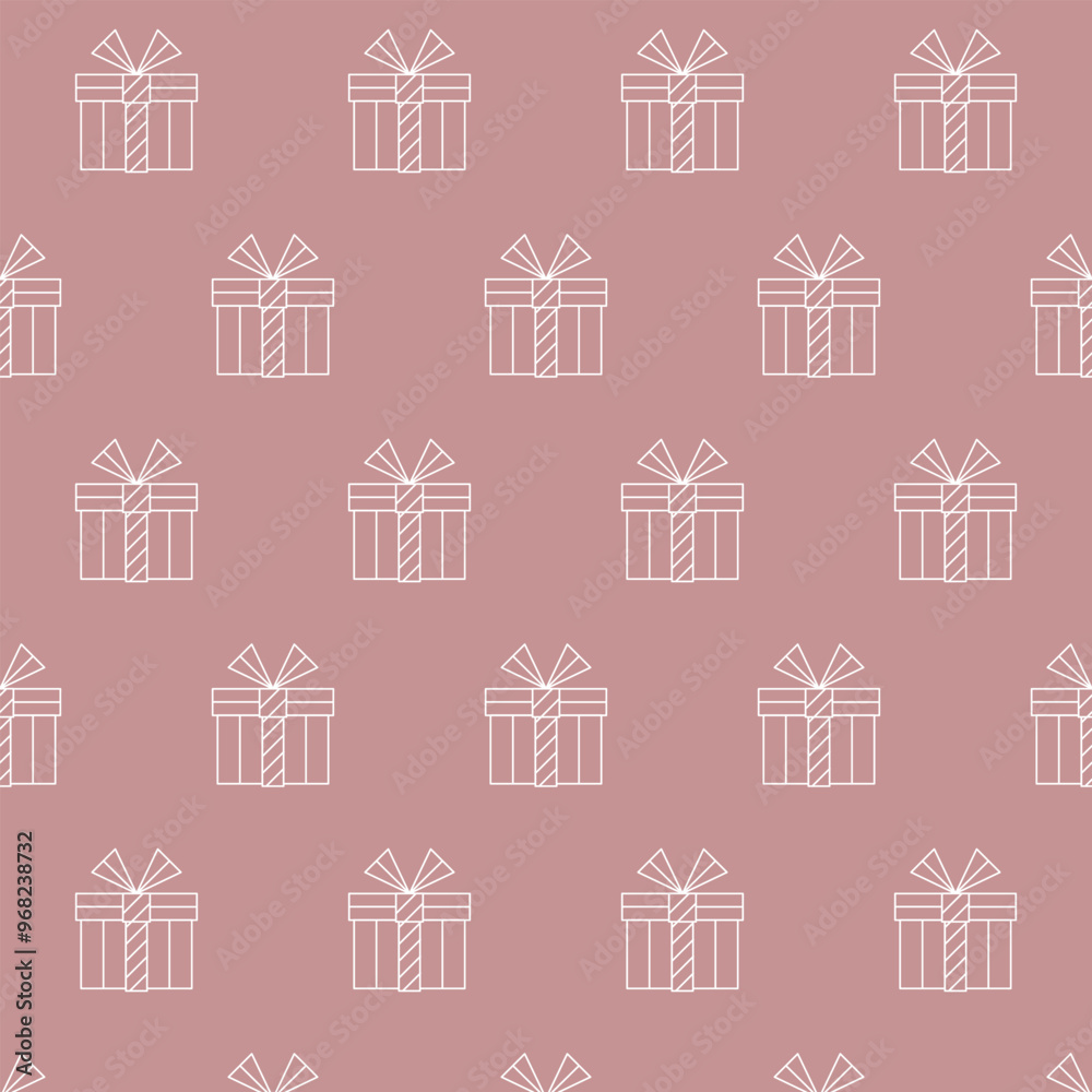 festive geometric pattern of gift boxes, print for postcards, wrapping paper, curtains, tablecloths or bedding, minimalistic holiday vector background festive geometric pattern of gift boxes, print for postcards, wrapping paper, curtains, tablecloths or bedding, minimalistic holiday vector background
