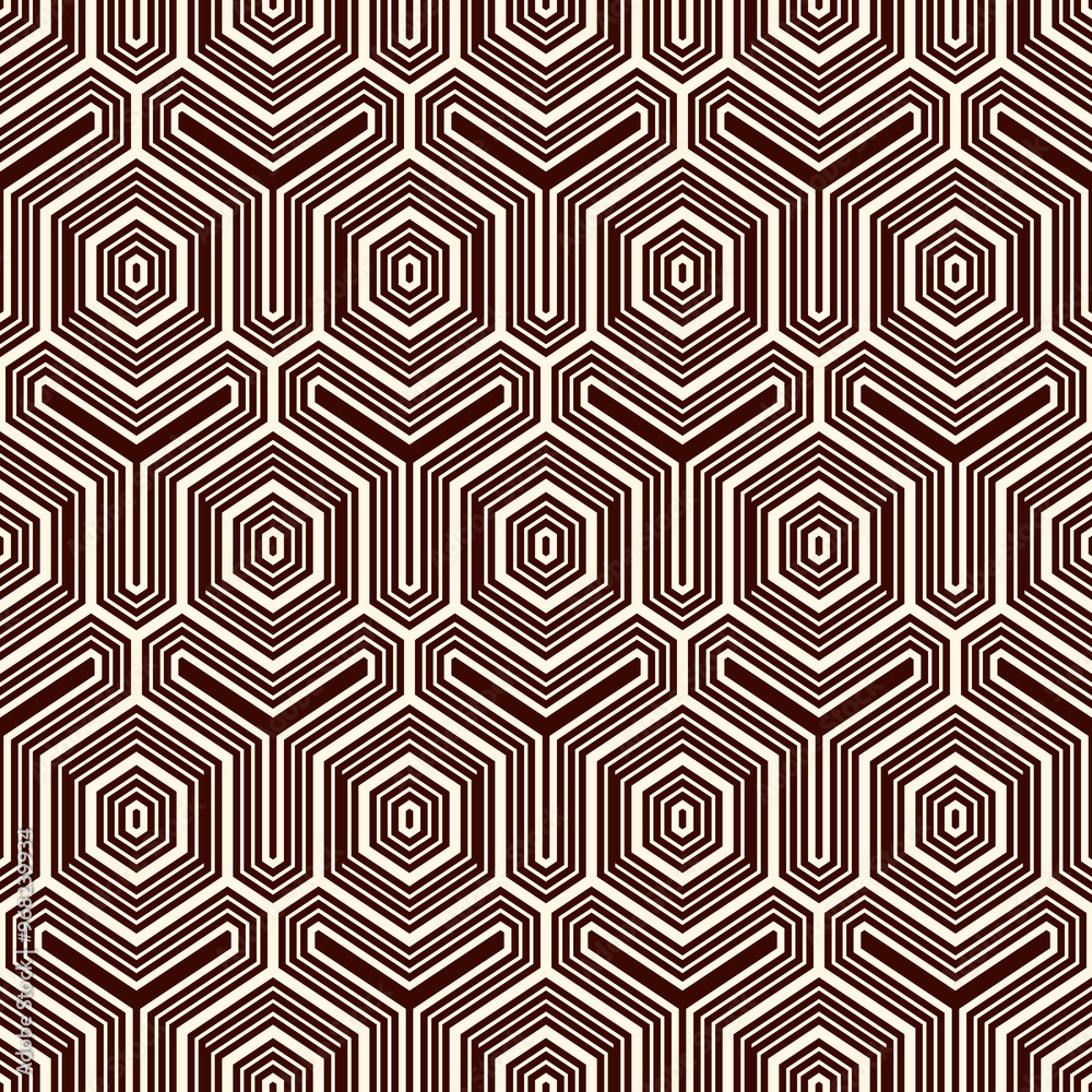 Honeycomb seamless pattern. Hexagon mosaic tiles ornament. Ethnic surface print. Repeated geometric figures background. Ornamental wallpaper. Modern geo design digital paper. Vector abstract work. Honeycomb seamless pattern. Hexagon mosaic tiles ornament. Ethnic surface print. Repeated geometric figures background. Ornamental wallpaper. Modern geo design digital paper. Vector abstract work.