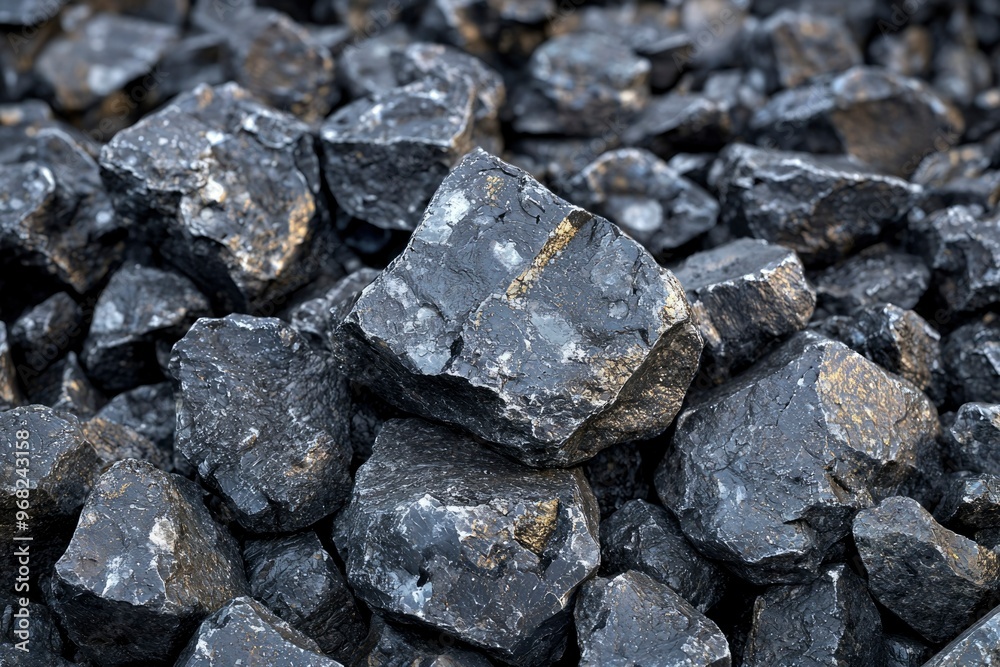 Close-Up of a Pile of Black and Gray Rocks Close-Up of a Pile of Black and Gray Rocks