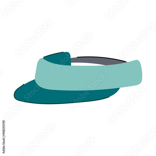 brim visor cap cartoon. protection fashion, sports outdoor, golf tennis brim visor cap sign. isolated symbol vector illustration