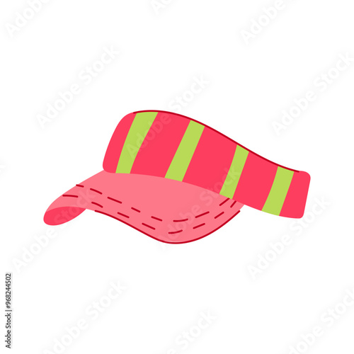 fashion visor cap cartoon. sports outdoor, golf tennis, baseball adjustable fashion visor cap sign. isolated symbol vector illustration