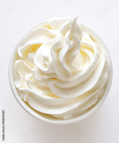 bowl of whipped cream