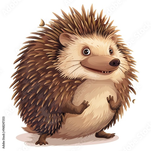 Hedgehog Wind animal cartoon isolated whitebackground