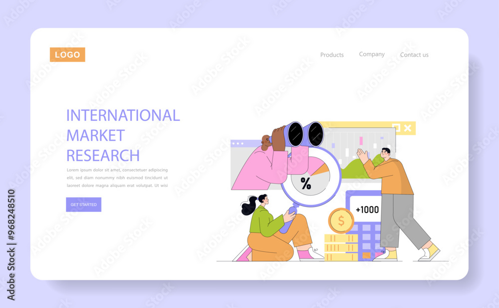 Global Market Expansion. Flat Vector Illustration Global Market Expansion. Flat Vector Illustration