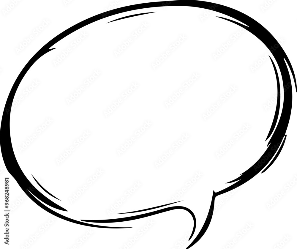 Blank Speech Bubble Outline for Communication Design Blank Speech Bubble Outline for Communication Design