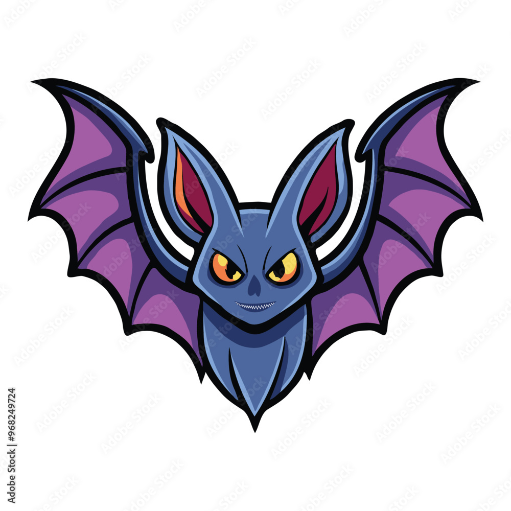 Vector art of creepy vampire bat illustration
