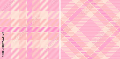 Check pattern fabric of seamless tartan background with a vector plaid texture textile.