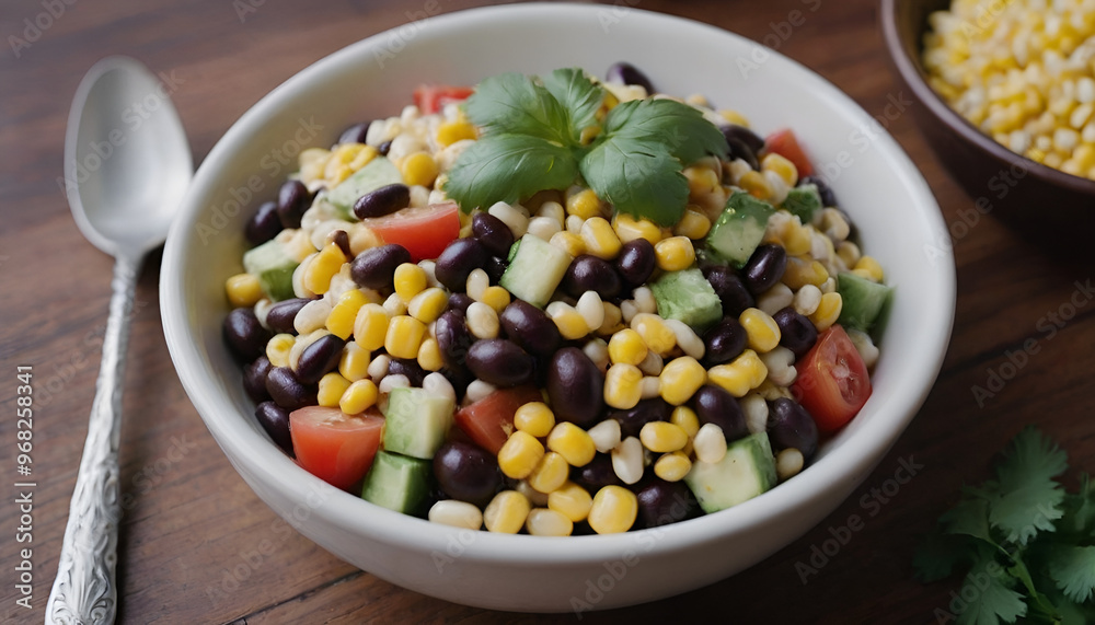 black bean and corn salad in a bowl black bean and corn salad in a bowl