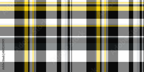 New york texture tartan vector, golf plaid pattern check. Multi fabric background textile seamless in gray and black colors.