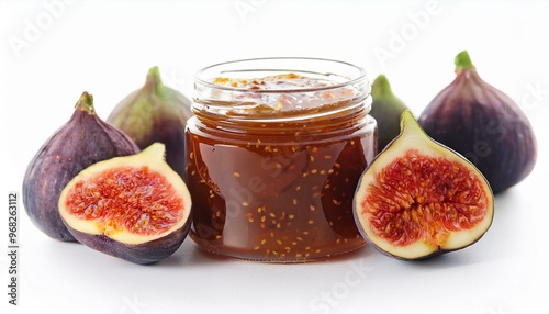 fig jam white background