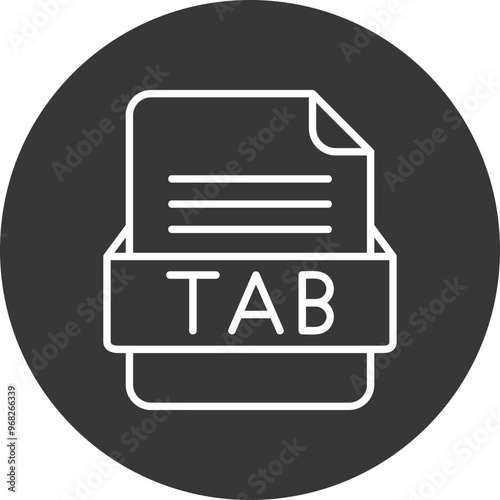 TAB File Format Vector Icon Design