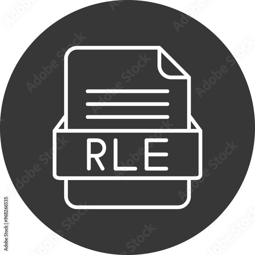 RLE File Format Vector Icon Design