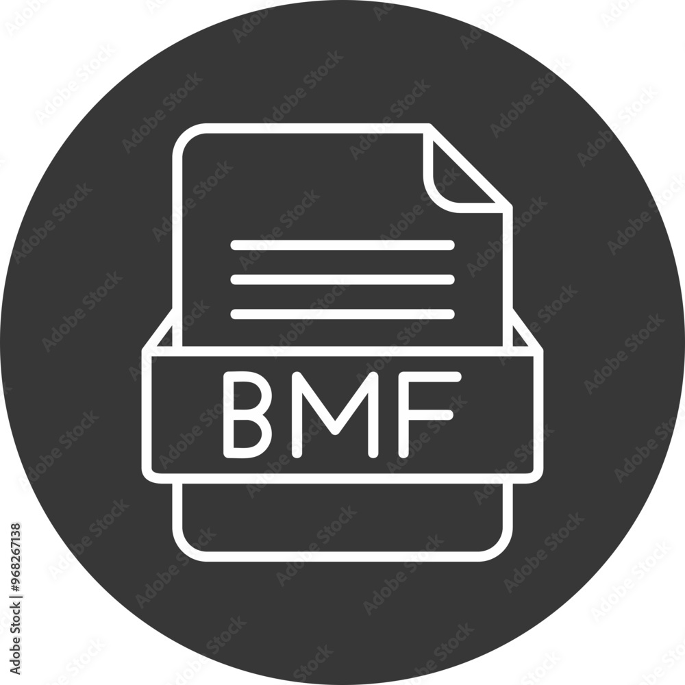BMF File Format Vector Icon Design BMF File Format Vector Icon Design