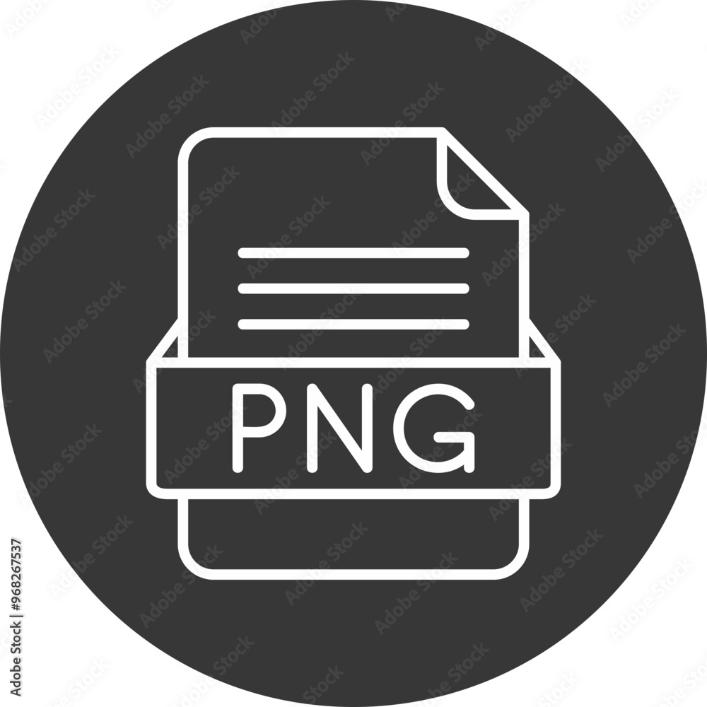 PNG File Format Vector Icon Design