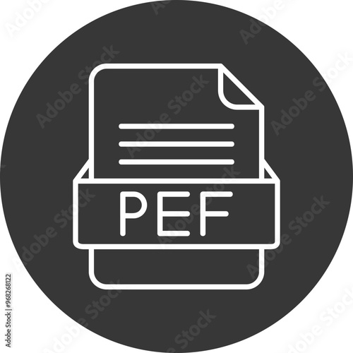 PEF File Format Vector Icon Design