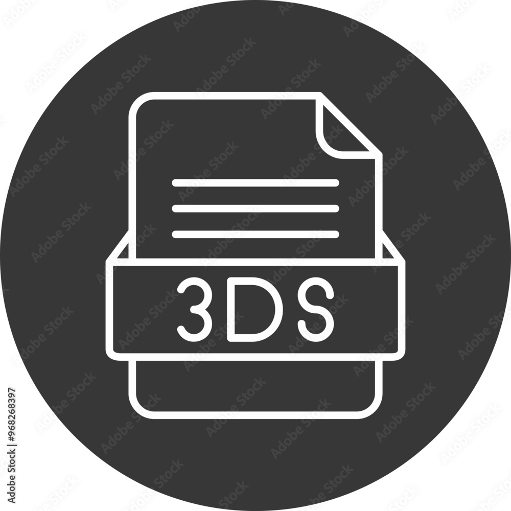 3DS File Format Vector Icon Design 3DS File Format Vector Icon Design