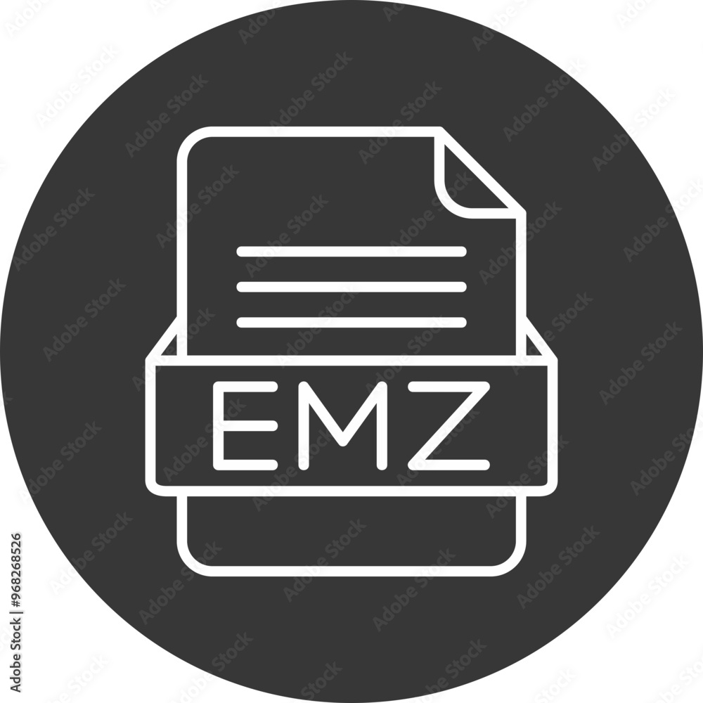 EMZ File Format Vector Icon Design EMZ File Format Vector Icon Design
