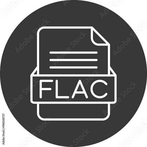 FLAC File Format Vector Icon Design