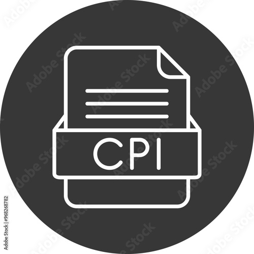 CPI File Format Vector Icon Design