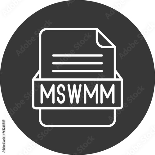 MSWMM File Format Vector Icon Design photo