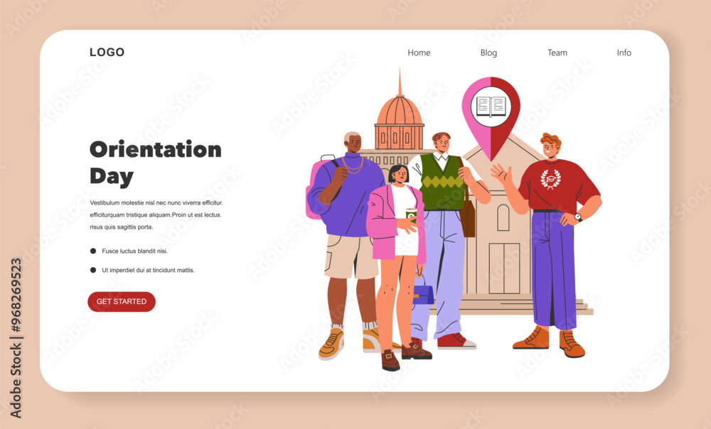 Freshman Year. Flat Vector Illustration Freshman Year. Flat Vector Illustration