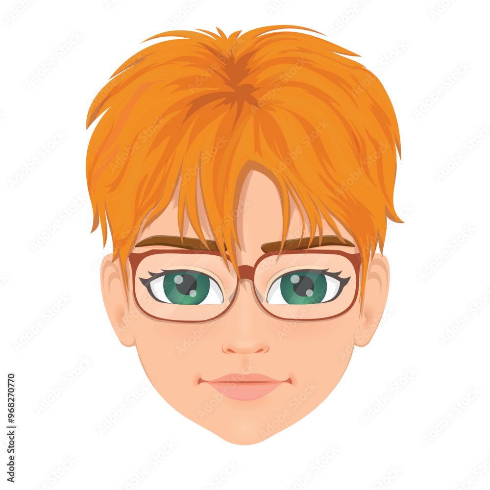 Portrait of young woman with orange hair Portrait of young woman with orange hair