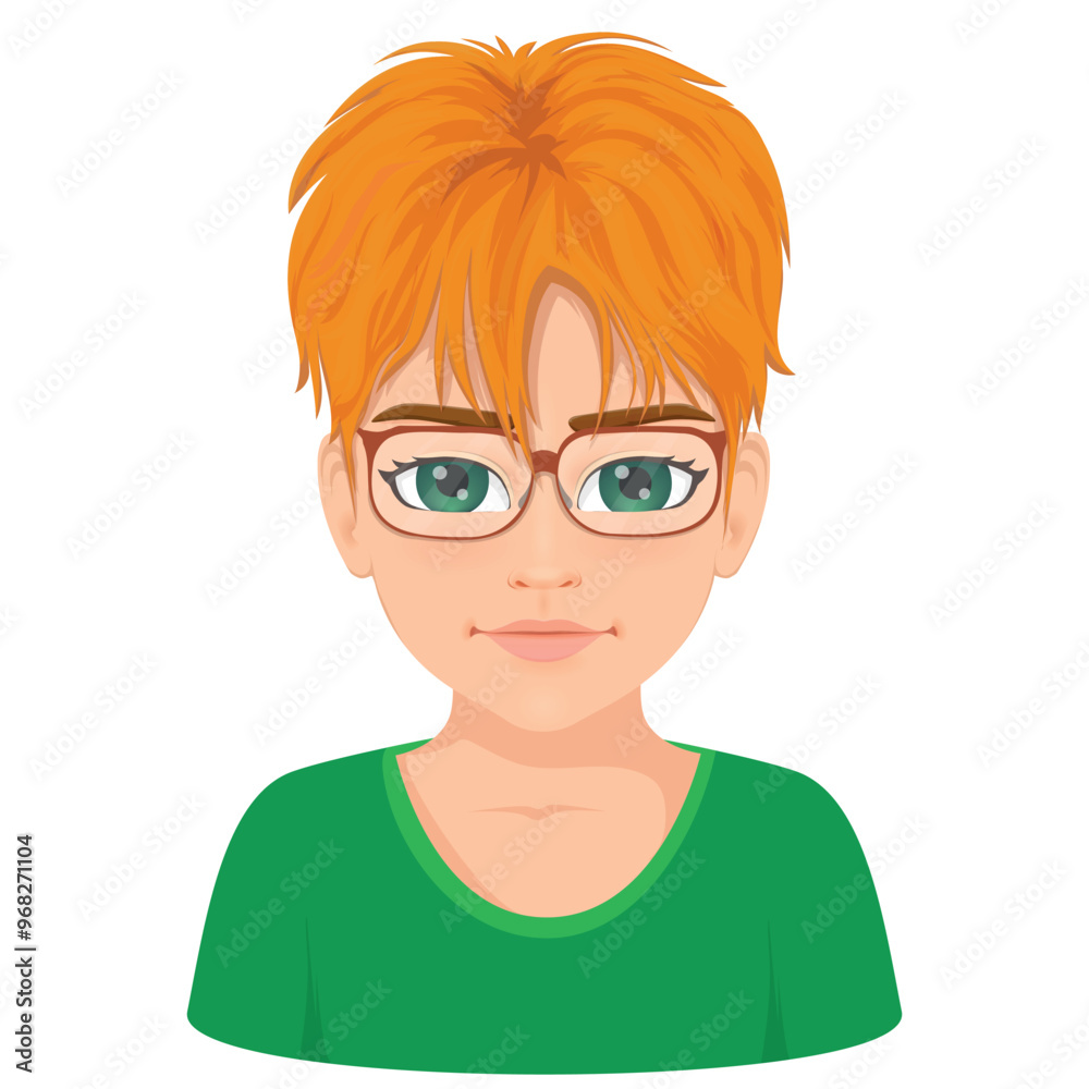 Portrait of young woman with orange hair Portrait of young woman with orange hair