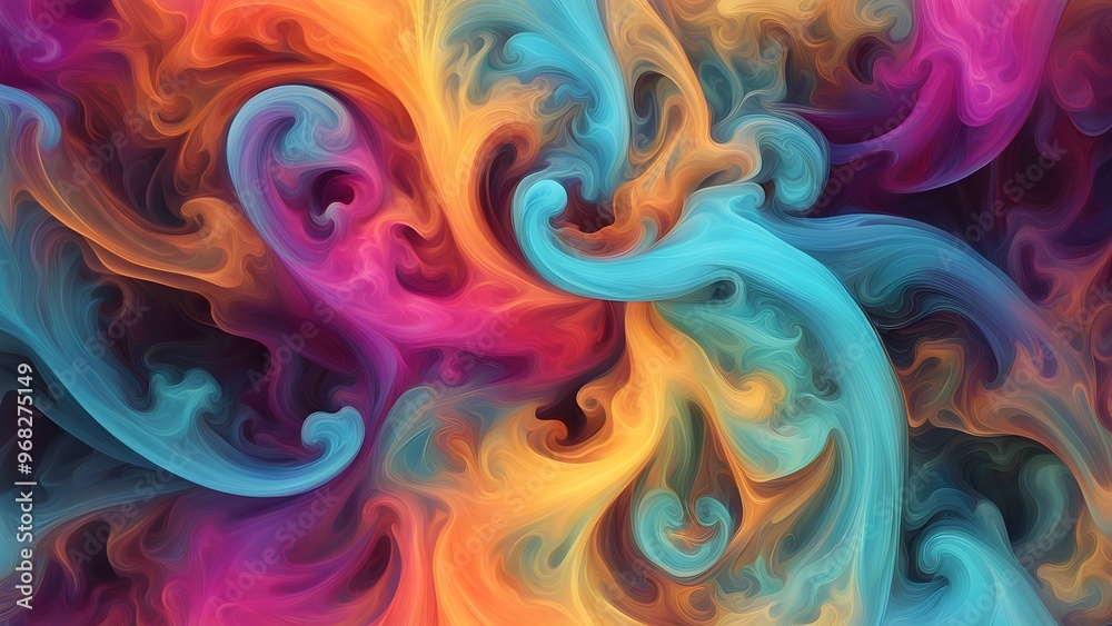 Abstract swirl of vibrant colors. Abstract swirl of vibrant colors.