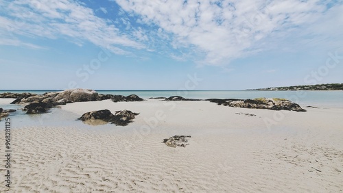 pretty beach day view background
