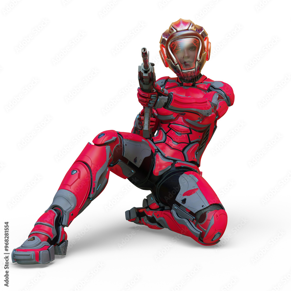 サイバー戦士 3DCGレンダリング サイバー戦士 3DCGレンダリング