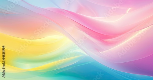 Wallpaper Mural A soft, abstract blend of pastel colors creating a serene and calming visual effect. Torontodigital.ca