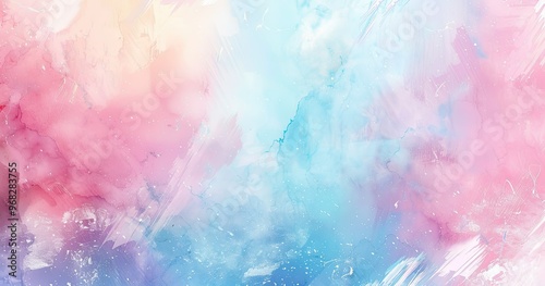 A soft, abstract watercolor background featuring gentle pink and blue hues, ideal for creative projects and designs.