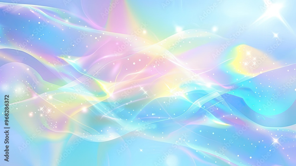 Fototapeta premium A soft, ethereal background featuring pastel colors and sparkling elements, perfect for digital design or creative projects.