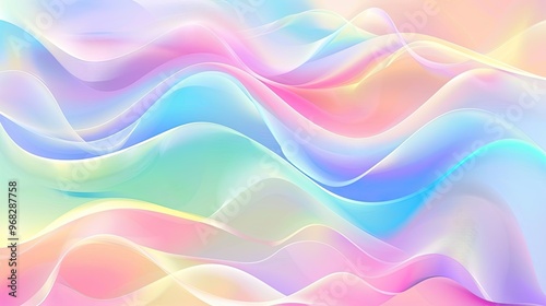 A soft, pastel-colored abstract wave pattern, evoking a sense of calm and tranquility.