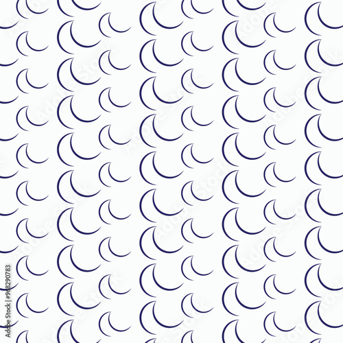 Moon shape seamless pattern background.