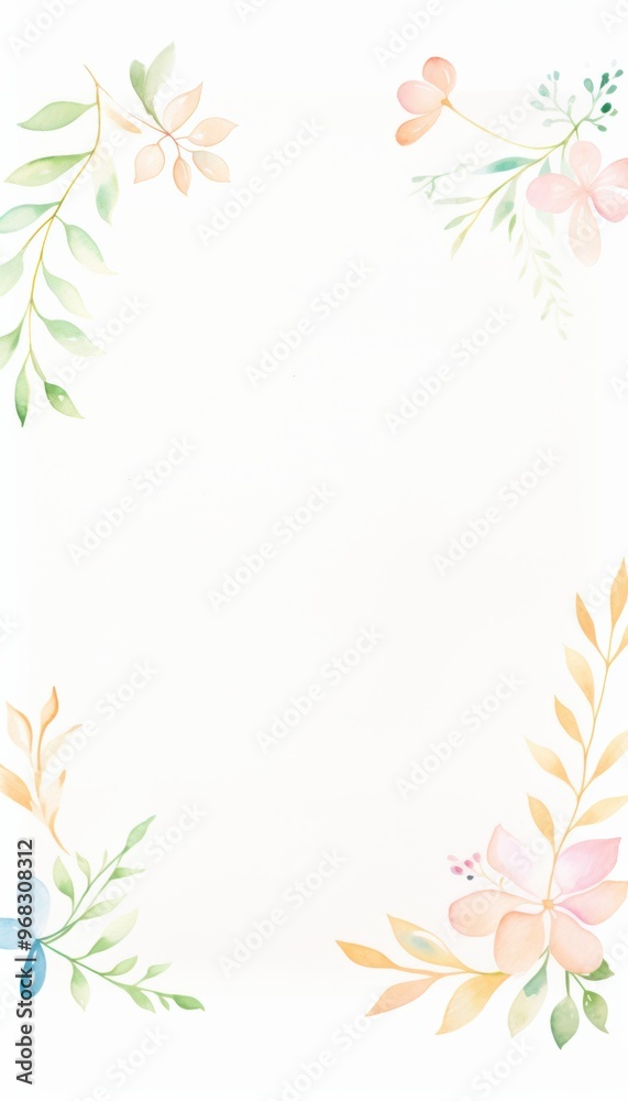 A beautiful floral border design in soft pastel colors, perfect for invitations, cards, or decorative backgrounds. A beautiful floral border design in soft pastel colors, perfect for invitations, cards, or decorative backgrounds.