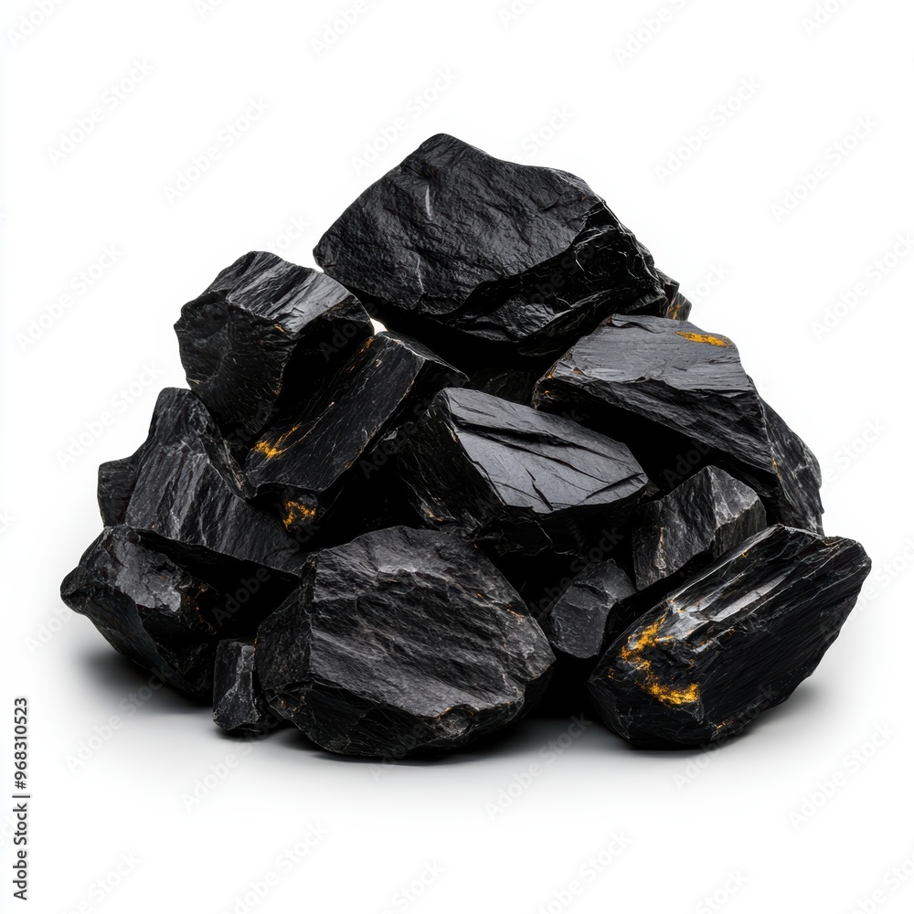 A close-up view of a pile of black rocks showcasing their unique textures and rich colors, perfect for natural and mineral themes. A close-up view of a pile of black rocks showcasing their unique textures and rich colors, perfect for natural and mineral themes.