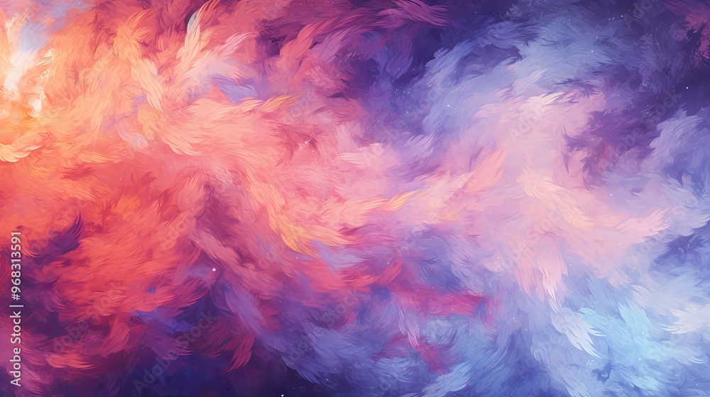 Abstract art with pink, blue, purple hues Abstract art with pink, blue, purple hues