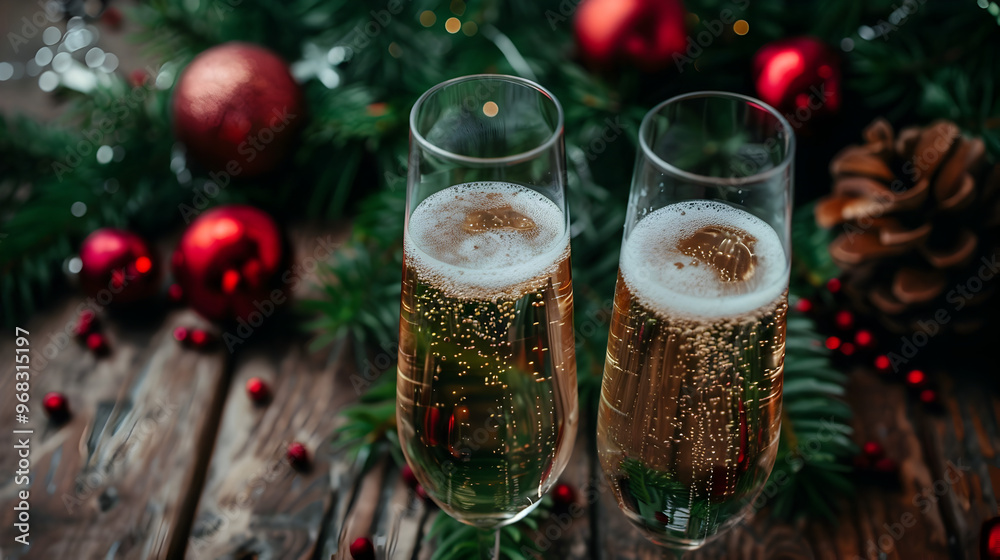 Sparkling Wine Champagne Glasses New Years Sparkling Wine Champagne Glasses New Years
